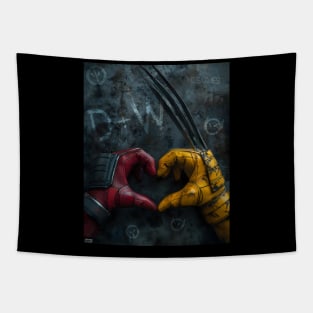 Deadpool and Wolverine Love, Wilson & Howlett 2024 Tapestry