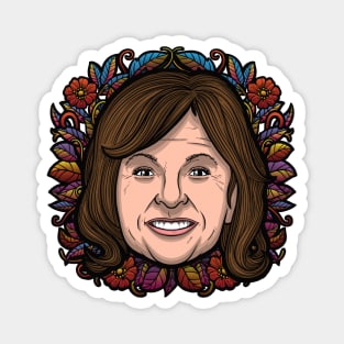 Roseanne Barr (Flowered) Magnet