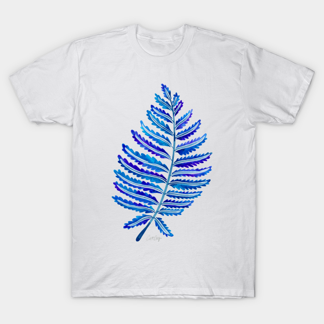 Discover fern leaf navy - Floral Design - T-Shirt