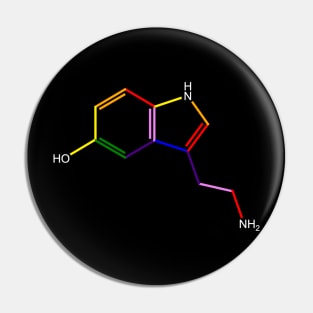 Serotonin Rainbow Molecule Chemistry Pin