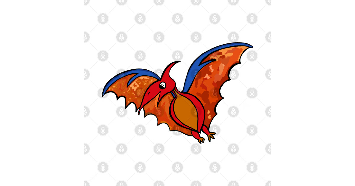 Cartoon Pterodactyl - Pterodactyl - Magnet | TeePublic