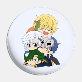 The Four Dragon Warriors Chibi Pin