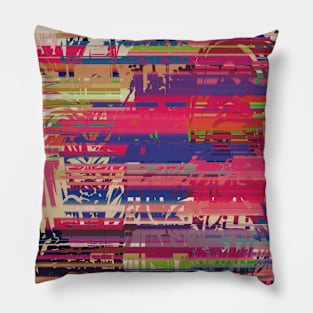 Pink Glitch Pillow