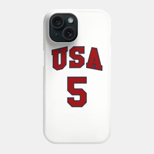 USA 5 Basketball Phone Case