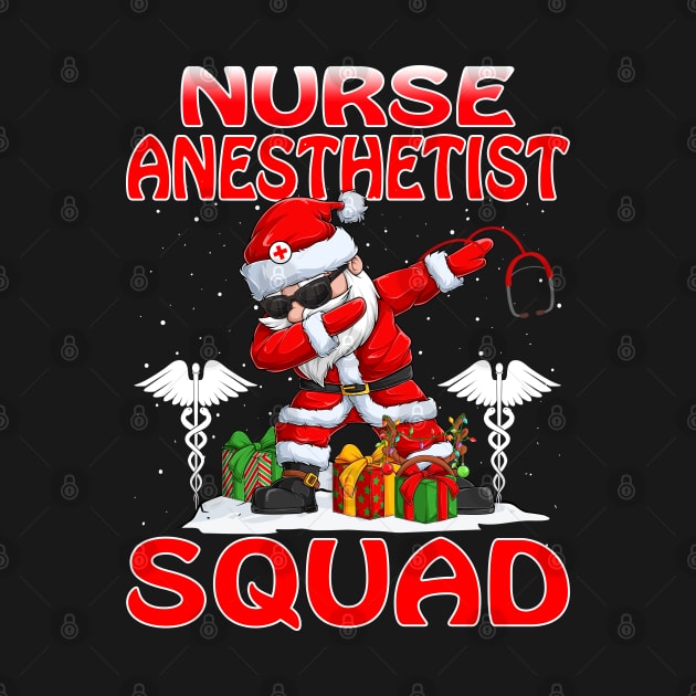 Christmas Nurse Anesthetist Squad Reindeer Pajama Dabing Santa by intelus