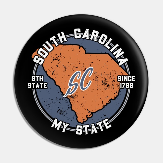 South Carolina My State Patriot State Tourist Gift Pin by atomguy