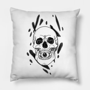 skull in realiti Pillow