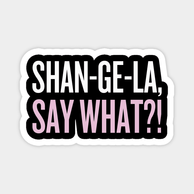 SHANGELA, SAY WHAT?! Magnet by klg01