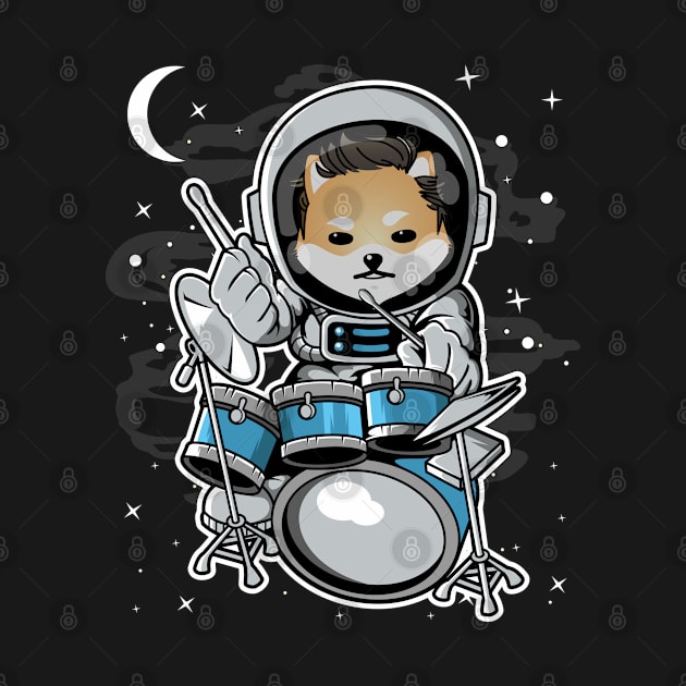 Astronaut Drummer Dogelon Mars ELON Coin To The Moon Crypto Token Cryptocurrency Blockchain Wallet Birthday Gift For Men Women Kids by Thingking About