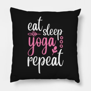 Eat Sleep Yoga Repeat Yoga Quotes Pillow