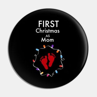 First Christmas as mom black Pin