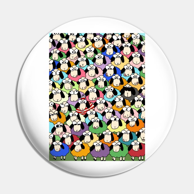 What the Flock Pin by Colin-Bentham