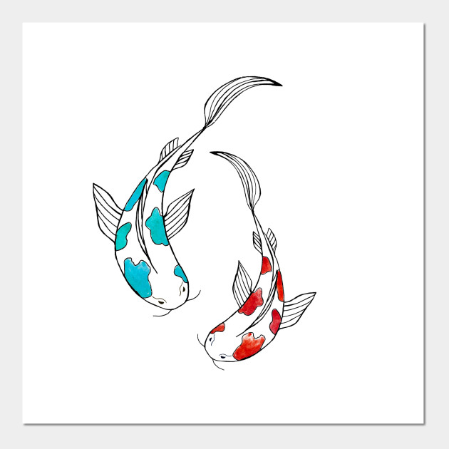 Koi Fish Lovers Transparent Koi Fish Poster E Stampa Artistica Teepublic It