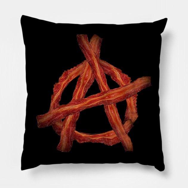 Breakfast Anarchist Pillow by Hot Trash Society