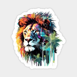 Lion Beast Animal World Predator Wild Nature Wilderness Magnet