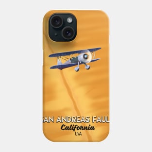 San Andreas Fault travel poster Phone Case
