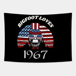 Bigfoot loves America and People born in 1967 Tapestry