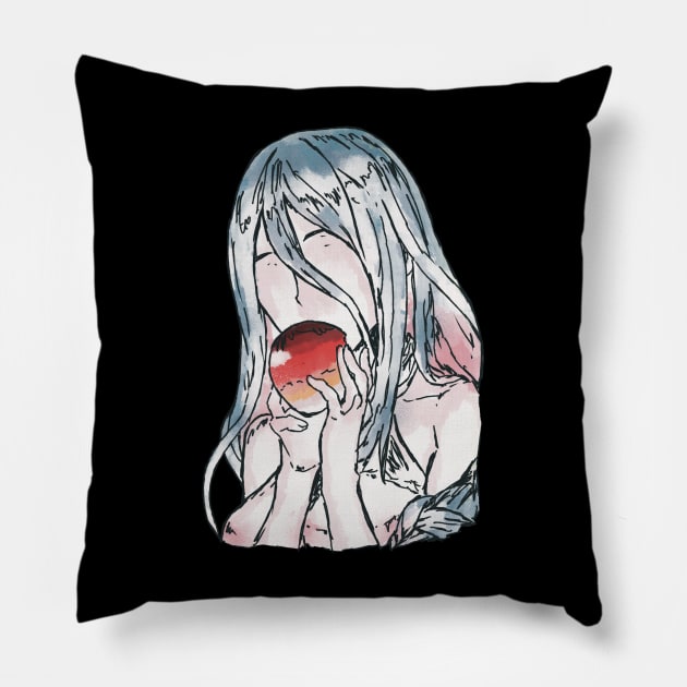 So I'm a Spider, So What? anime characters Kumoko in her human form Shiraori in a Watercolor art Pillow by Animangapoi