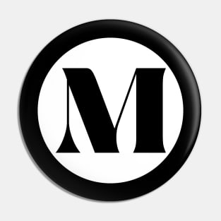 M (Letter Initial Monogram) Pin