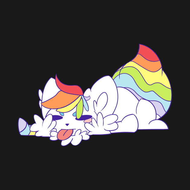 Bleh Rainbow Fox by kelsmister