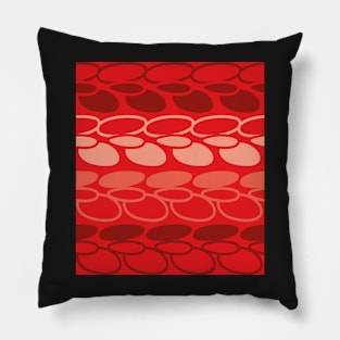 Faux slip stitch crochet pattern with red hues Pillow