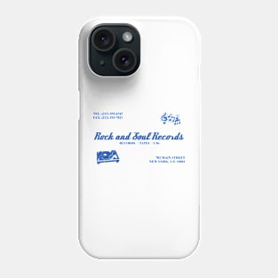 Rock and Soul Records (all blue print) Phone Case