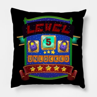 5th Birthday Fifth Birthday Gamer Pillow