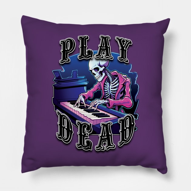 Play Dead - Skeleton Pillow by Gothic Museum