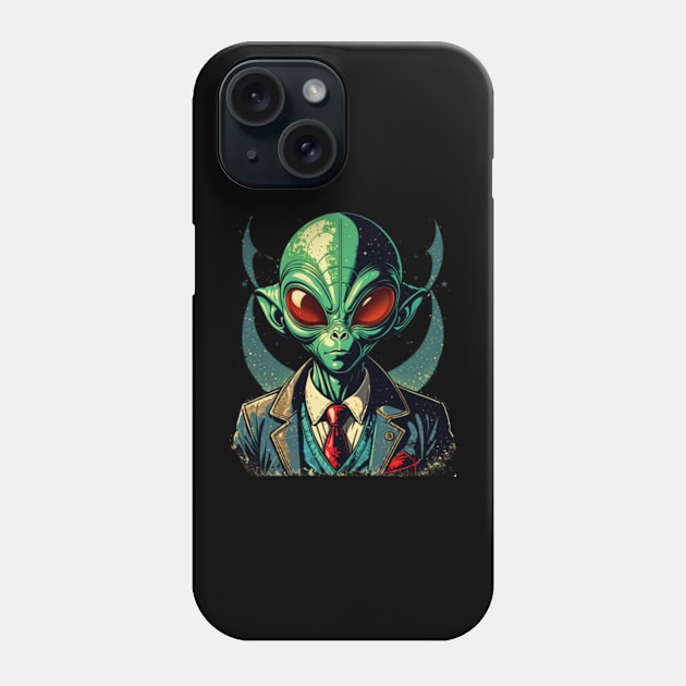 Extraterrestrial Enigma: The Resident Anomaly Phone Case by PixelSymphony