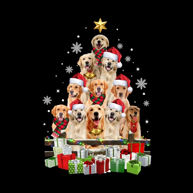 Golden Retriever Christmas Tree by Che Tam CHIPS