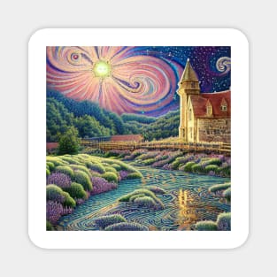 Circle of Colors Rustic Landscape Magnet