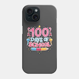 100 days of school smarter kids Phone Case