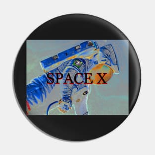 Space X face mask design A Pin