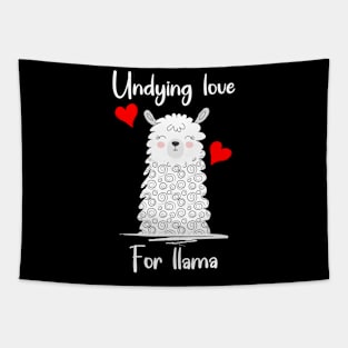 Undying Love For llama Tapestry