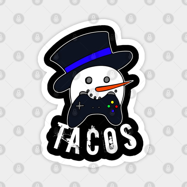 Snowman Gamer Face Tacos Magnet by MaystarUniverse