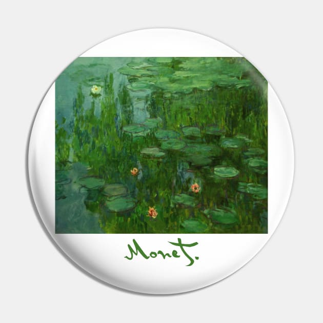 Green Waterlilies - Claude Monet Pin by Naves