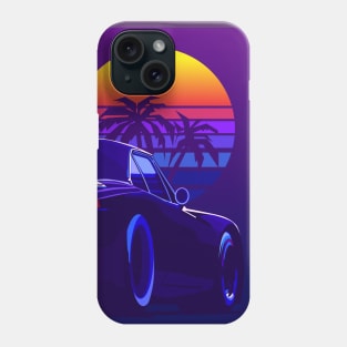 Dodge Charger in retro bg Phone Case