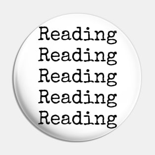 Infinite Reading - typewriter quote Pin