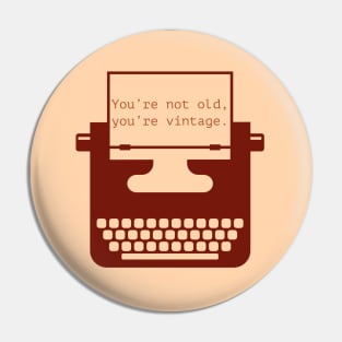 Typewriter Thanks Vintage Pin