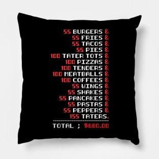 55 Burgers 55 Fries I Think You Should Leave Funny Pillow