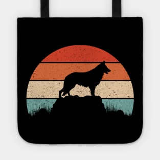 German Shepherd Retro Sunset Tote