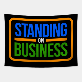 Standing On Business 90s Hip-Hop Aesthetic Tapestry