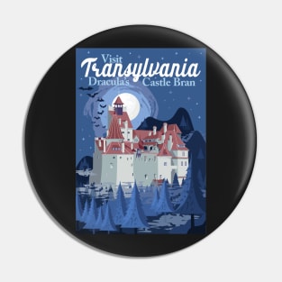 Travel Poster Transylvania, Bran castle, Dracula 2 Pin