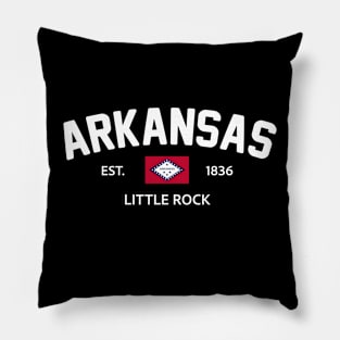 Arkansas Collegiate Preppy Pillow