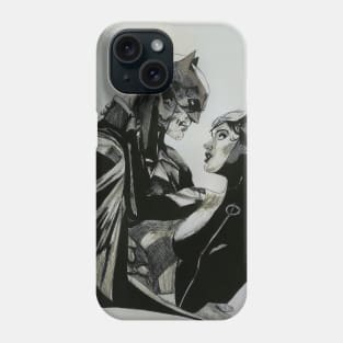 Batman and Catwoman Fanart Phone Case