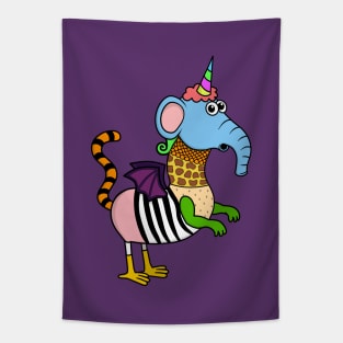 Hybrid Mutant Animal looks at you Tapestry