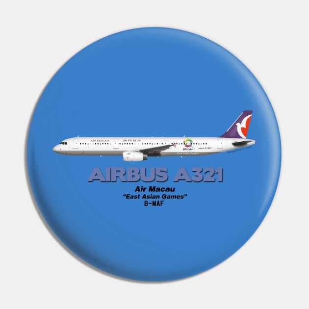 Airbus A321 - Air Macau "East Asian Games" Pin by TheArtofFlying