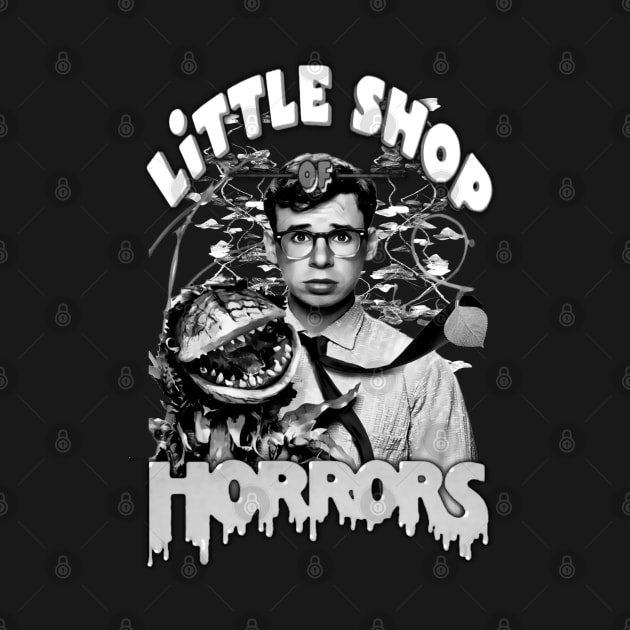 Little Shop Of Horrors, Classic Horror, (Black & White) by The Dark Vestiary