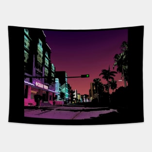 Ocean View Hotel @ Gta Vice City - Sunset Tapestry