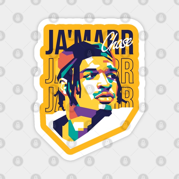 Ja'marr Chase on WPAP art 2 Magnet by pentaShop